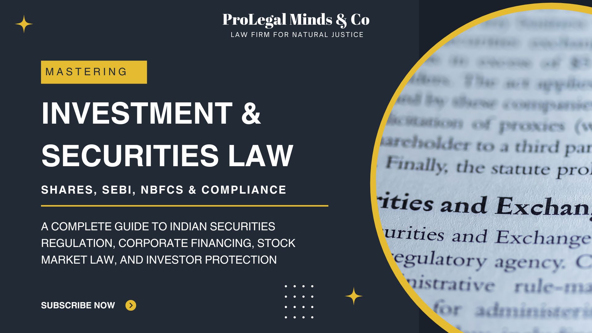 Mastering Investment & Securities Law in India